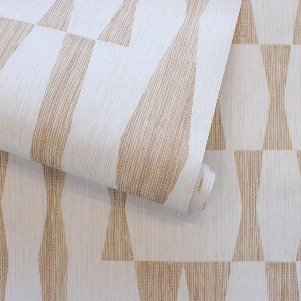 DecoratorsBest Textured Geo Natural Peel and Stick Wallpaper, 28 sq. ft.