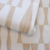 DecoratorsBest Textured Geo Natural Peel and Stick Wallpaper, 28 sq. ft.