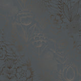 Tempaper Farmhouse Floral Metallic Midnight Peel and Stick Wallpaper, 28 sq. ft.