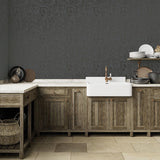 DecoratorsBest Farmhouse Floral Metallic Midnight Peel and Stick Wallpaper, 28 sq. ft.