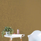 DecoratorsBest Farmhouse Floral Metallic Gold Peel and Stick Wallpaper, 28 sq. ft.