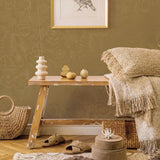 DecoratorsBest Farmhouse Floral Metallic Gold Peel and Stick Wallpaper, 28 sq. ft.