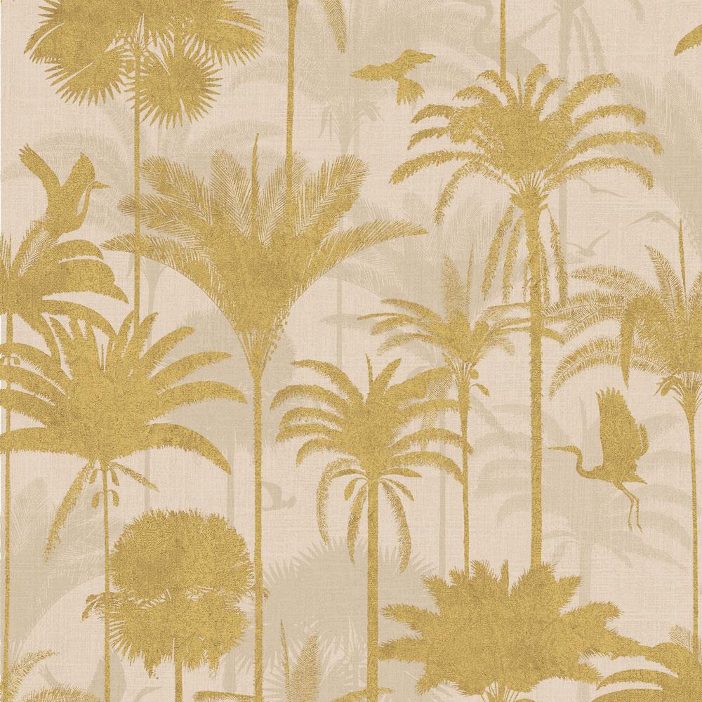 Tempaper Golden Palms Metallic Gold Peel and Stick Wallpaper, 28 sq. ft.