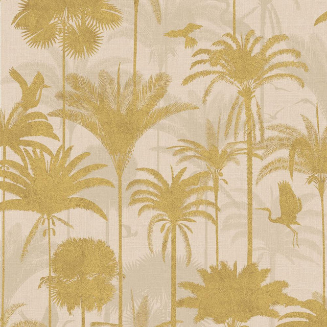 Tempaper Golden Palms Metallic Gold Peel and Stick Wallpaper, 28 sq. ft.
