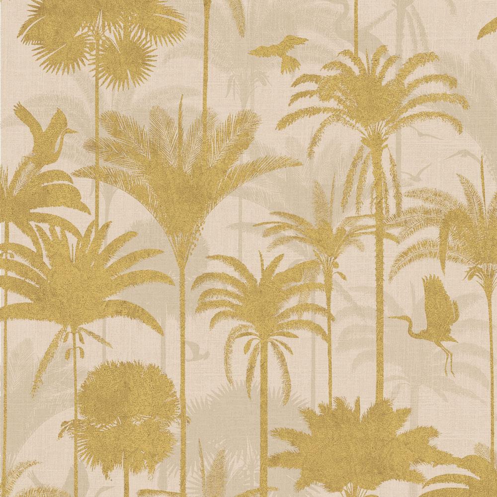 DecoratorsBest Golden Palms Metallic Gold Peel and Stick Wallpaper, 28 sq. ft.