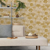 DecoratorsBest Golden Palms Metallic Gold Peel and Stick Wallpaper, 28 sq. ft.