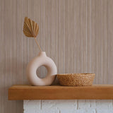 DecoratorsBest Textured Grasscloth Light Brown Peel and Stick Wallpaper, 28 sq. ft.