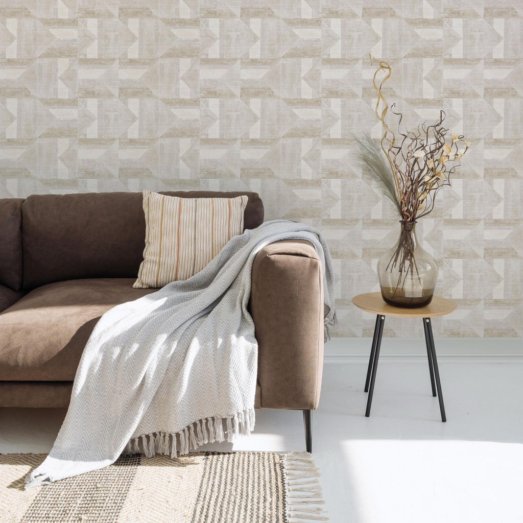 DecoratorsBest Quilt Neutral Peel and Stick Wallpaper, 28 sq. ft.