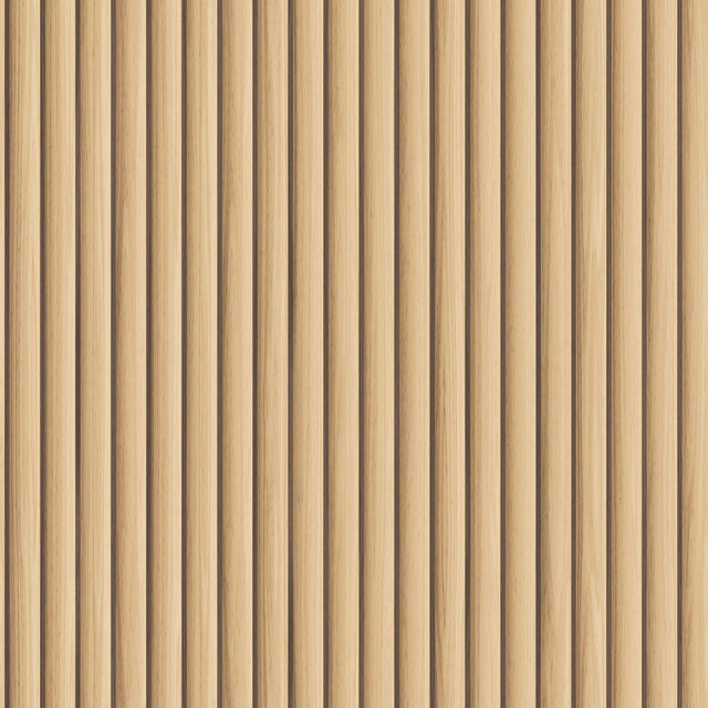Tempaper Faux Fluted Wood Natural Wood Peel and Stick Wallpaper, 28 sq. ft.