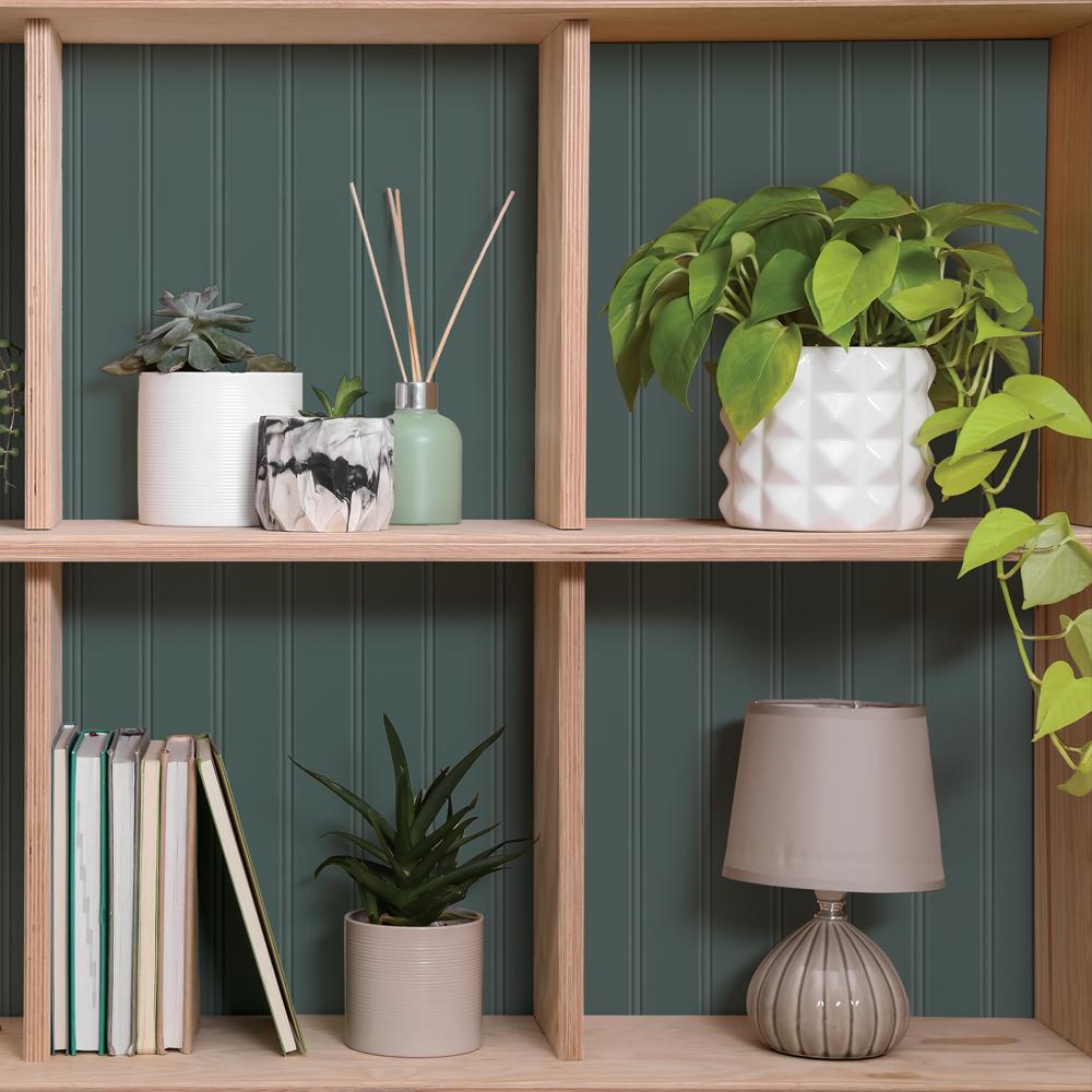 DecoratorsBest Wood Panels Teal Peel and Stick Wallpaper, 28 sq. ft.