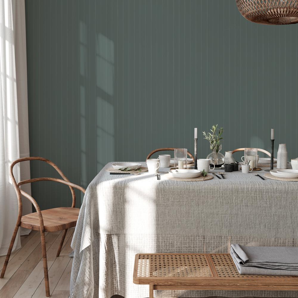 DecoratorsBest Wood Panels Teal Peel and Stick Wallpaper, 28 sq. ft.