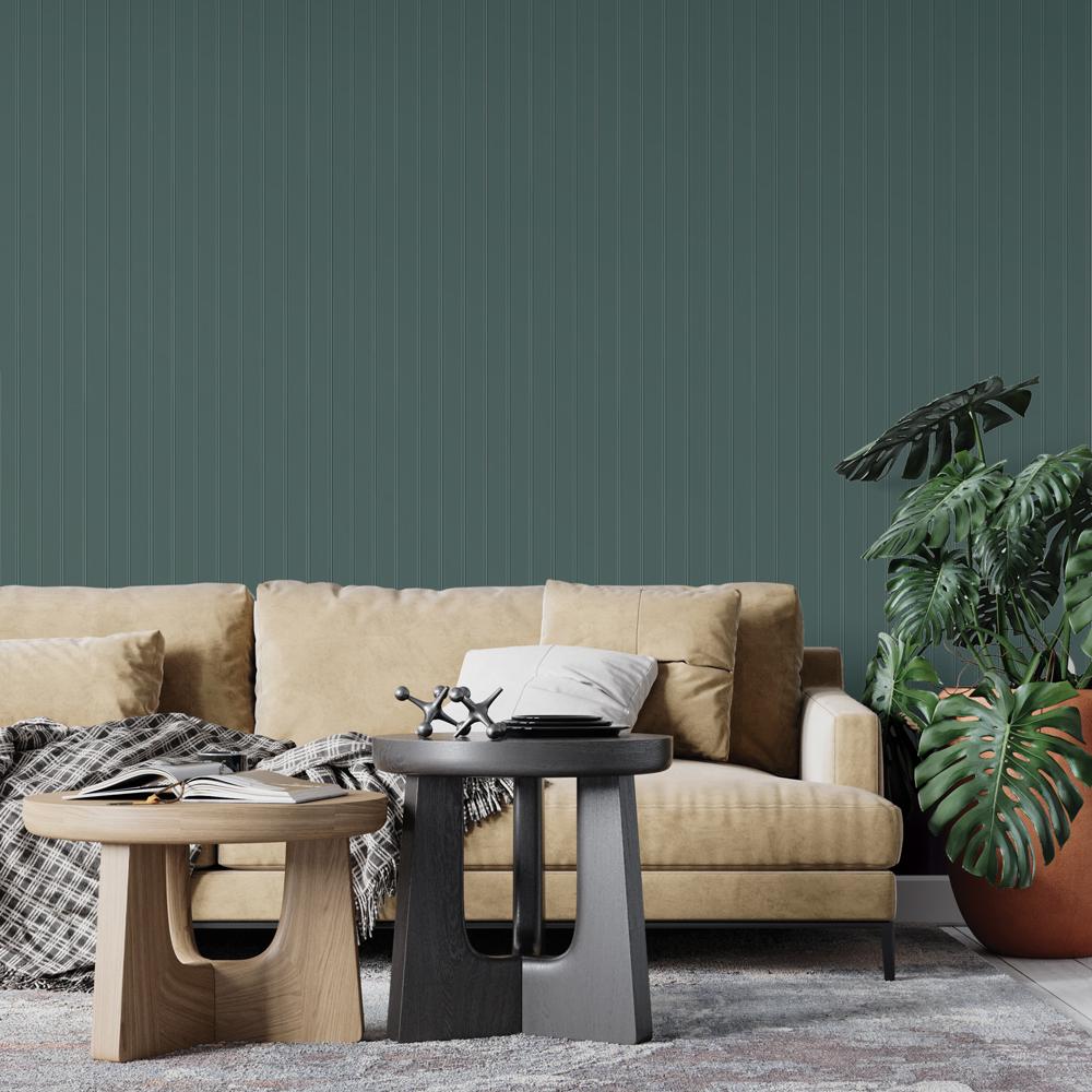 DecoratorsBest Wood Panels Teal Peel and Stick Wallpaper, 28 sq. ft.