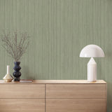 DecoratorsBest Textured Grasscloth Sage Peel and Stick Wallpaper, 28 sq. ft.