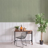 DecoratorsBest Textured Grasscloth Sage Peel and Stick Wallpaper, 28 sq. ft.