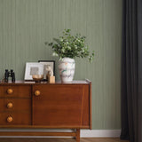 DecoratorsBest Textured Grasscloth Sage Peel and Stick Wallpaper, 28 sq. ft.