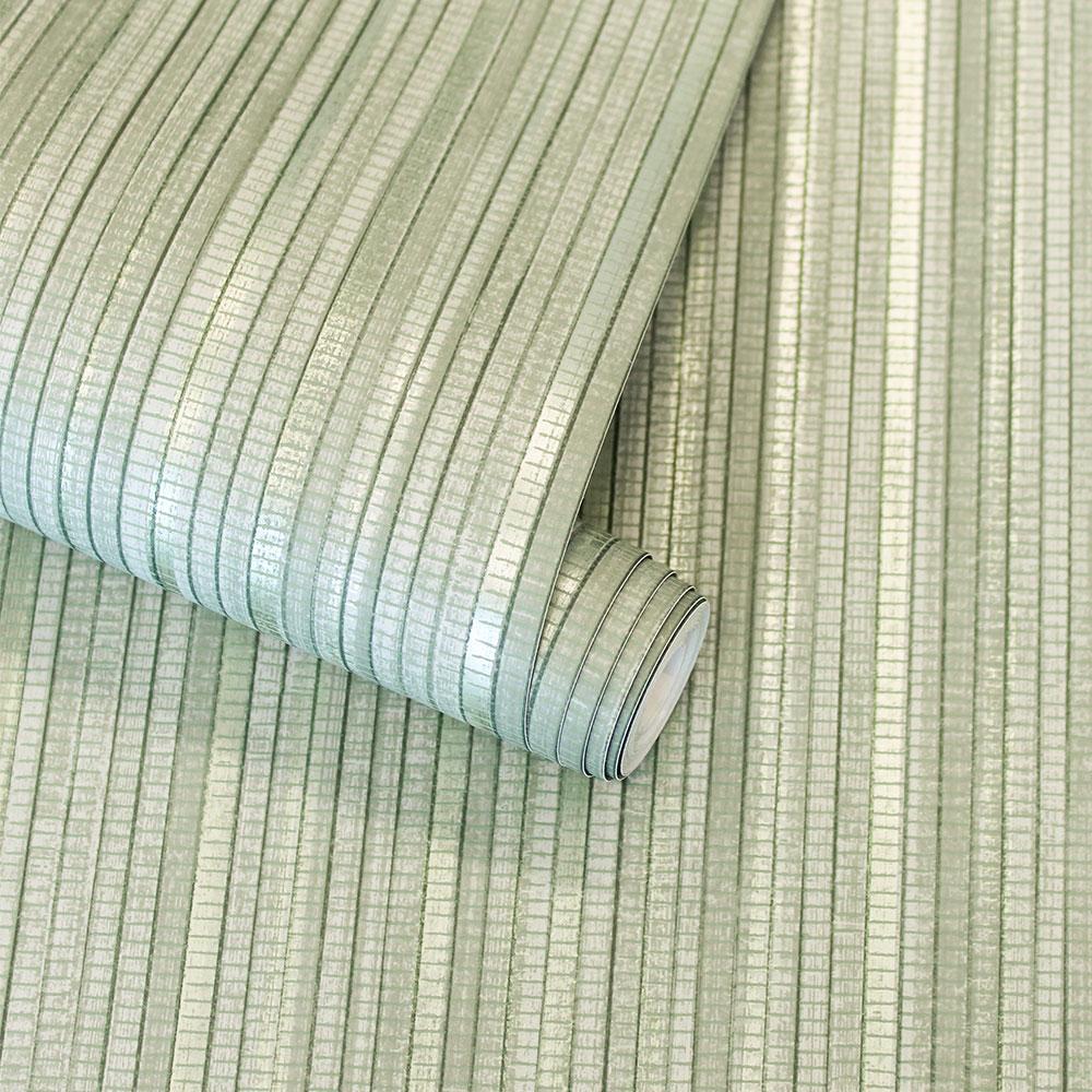 DecoratorsBest Textured Grasscloth Sage Peel and Stick Wallpaper, 28 sq. ft.