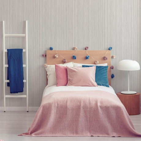 DecoratorsBest Textured Grasscloth Silver Peel and Stick Wallpaper, 28 sq. ft.