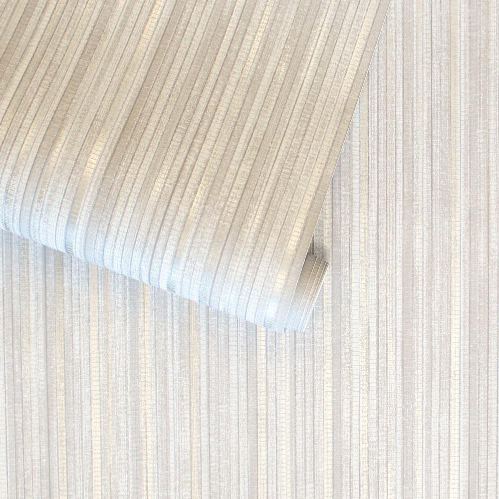 DecoratorsBest Textured Grasscloth Silver Peel and Stick Wallpaper, 28 sq. ft.