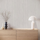 DecoratorsBest Textured Grasscloth Silver Peel and Stick Wallpaper, 28 sq. ft.