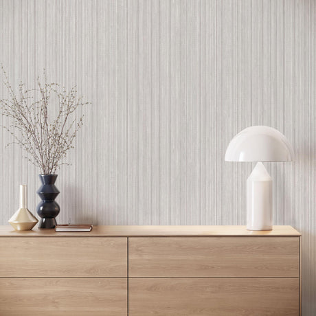 DecoratorsBest Textured Grasscloth Silver Peel and Stick Wallpaper, 28 sq. ft.