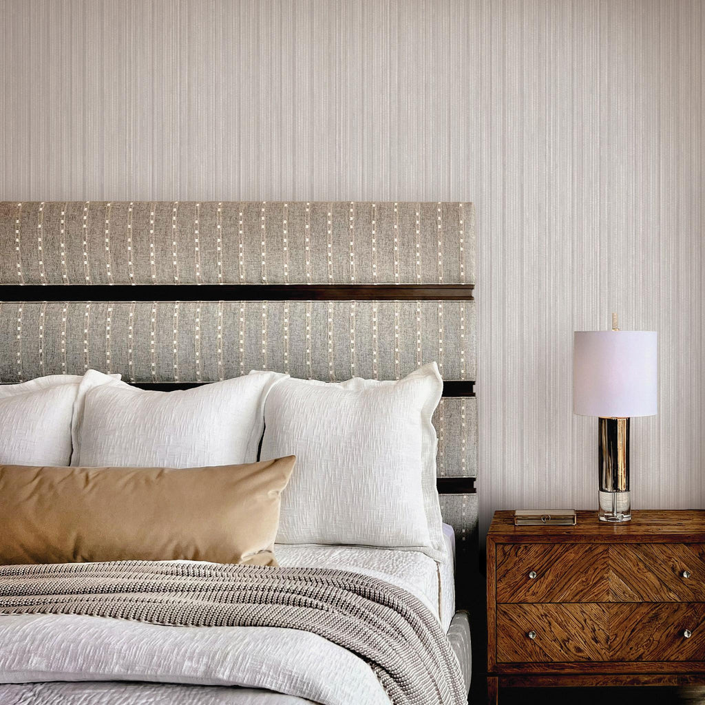 DecoratorsBest Textured Grasscloth Silver Peel and Stick Wallpaper, 28 sq. ft.