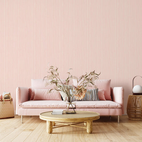 DecoratorsBest Textured Grasscloth Pink Peel and Stick Wallpaper, 28 sq. ft.
