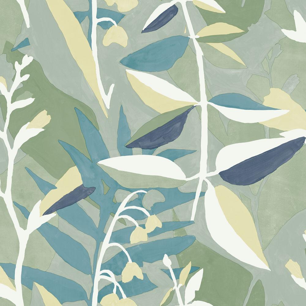 Tempaper Enchanted Garden Blue Peel and Stick Wallpaper, 28 sq. ft.