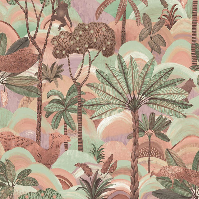 Tempaper Desert Dreamscape Terracotta and Green Peel and Stick Wallpaper, 28 sq. ft.