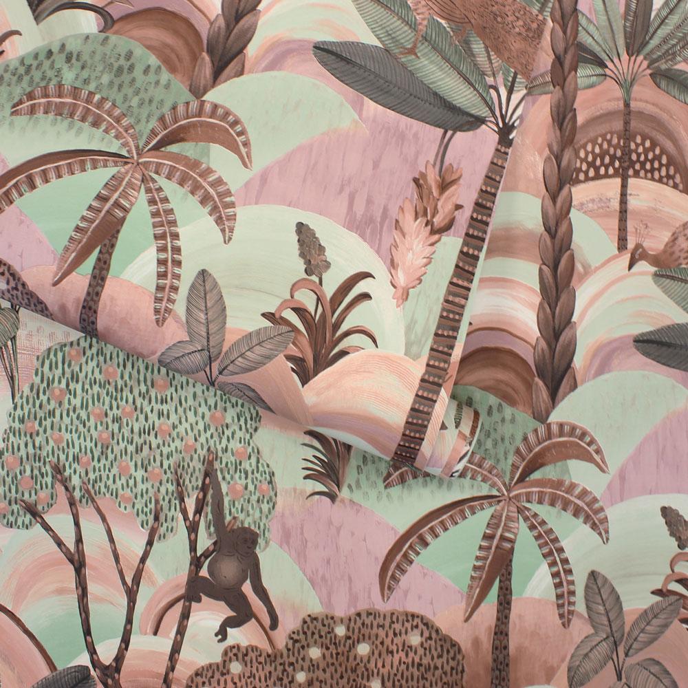 DecoratorsBest Desert Dreamscape Terracotta and Green Peel and Stick Wallpaper, 28 sq. ft.