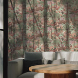 DecoratorsBest Desert Dreamscape Terracotta and Green Peel and Stick Wallpaper, 28 sq. ft.