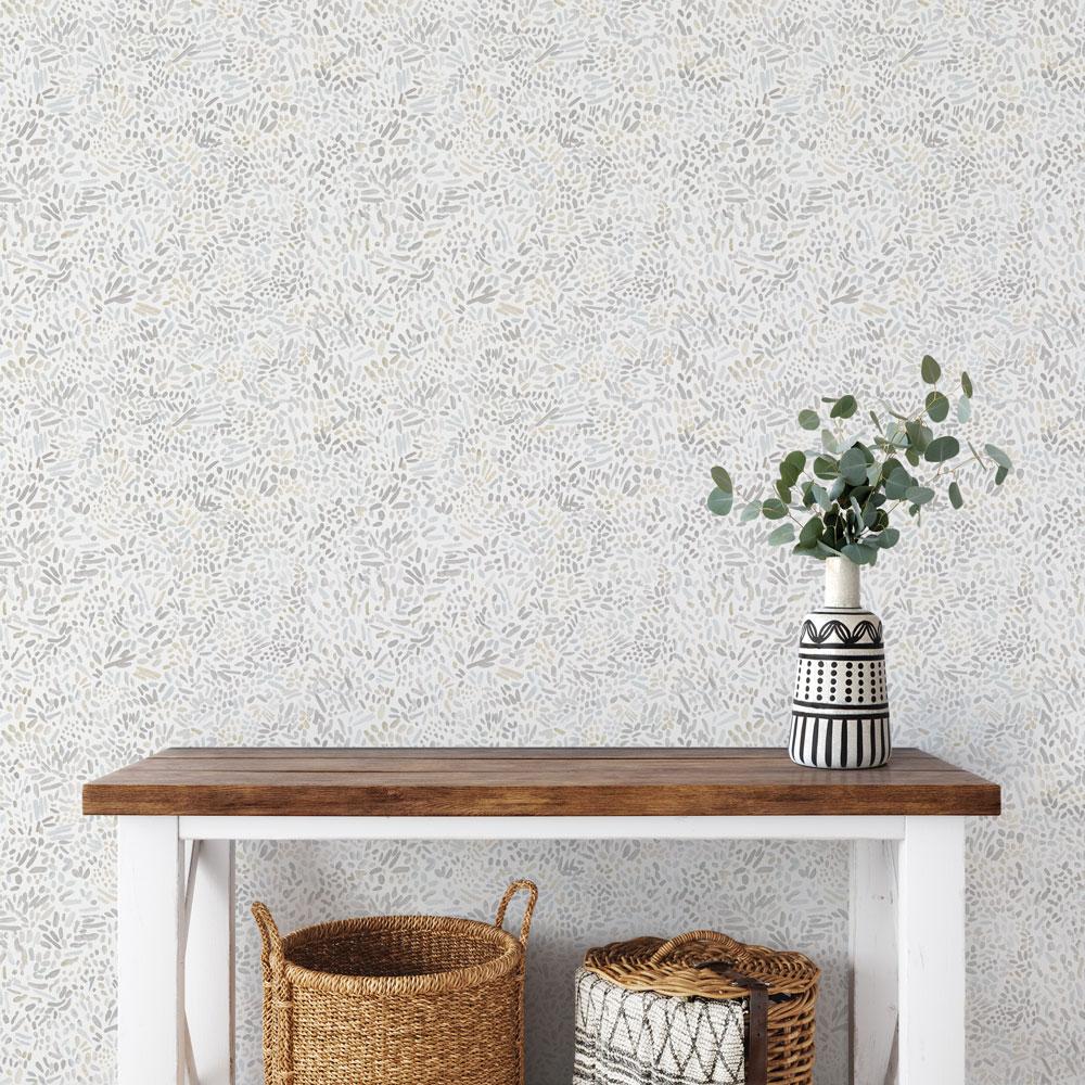 DecoratorsBest Brushstrokes Grey Peel and Stick Wallpaper, 28 sq. ft.