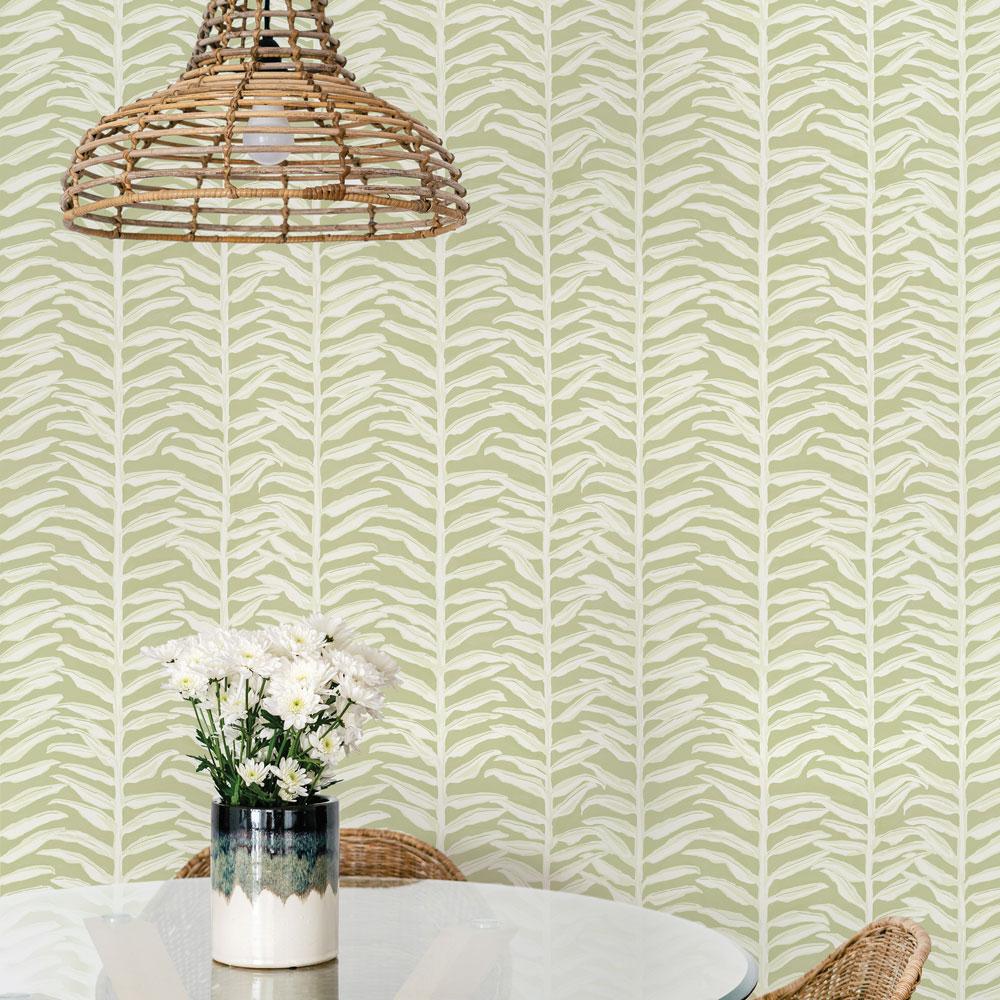 DecoratorsBest Painterly Vines Green Peel and Stick Wallpaper, 28 sq. ft.