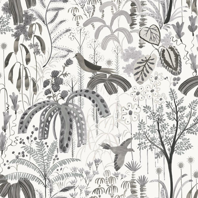 Tempaper Weeping Willow Grey Peel and Stick Wallpaper, 28 sq. ft.