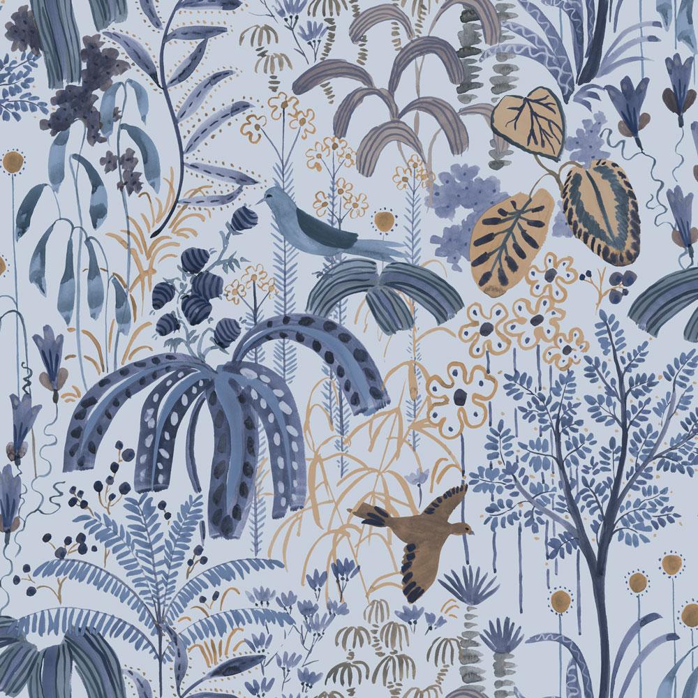 Tempaper Weeping Willow Blue Peel and Stick Wallpaper, 28 sq. ft.