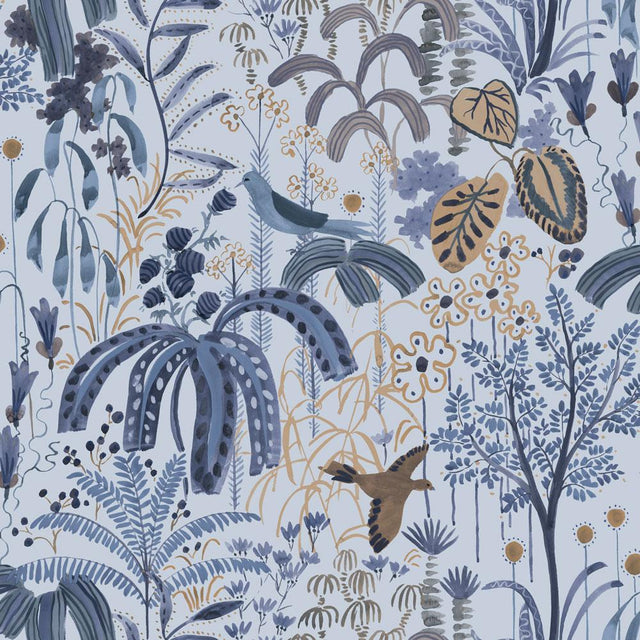 Tempaper Weeping Willow Blue Peel and Stick Wallpaper, 28 sq. ft.