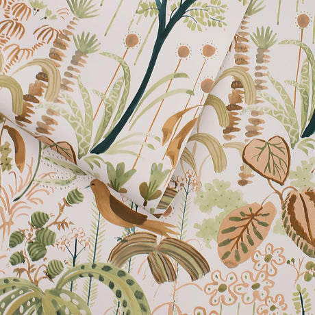 DecoratorsBest Weeping Willow Terracotta and Sage Peel and Stick Wallpaper, 28 sq. ft.