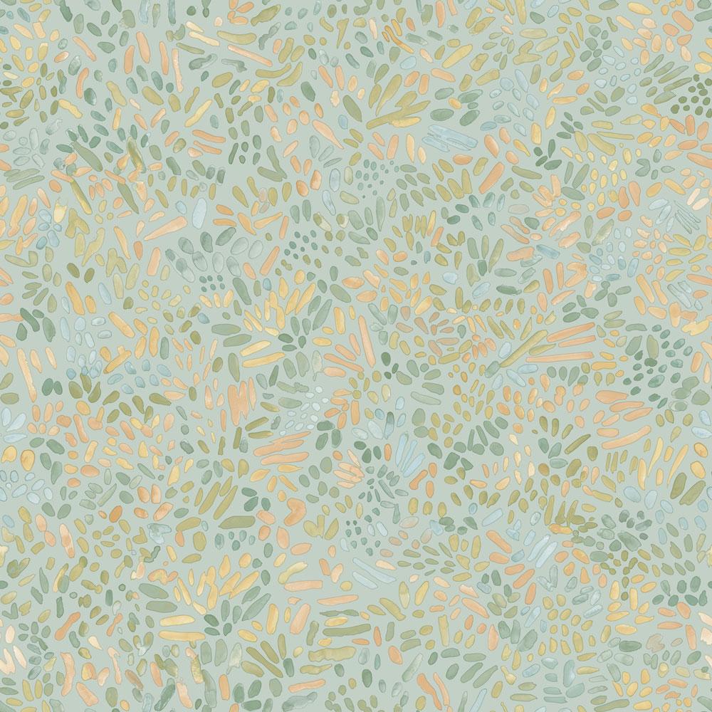 Tempaper Brushstrokes Blue Green Peel and Stick Wallpaper, 28 sq. ft.