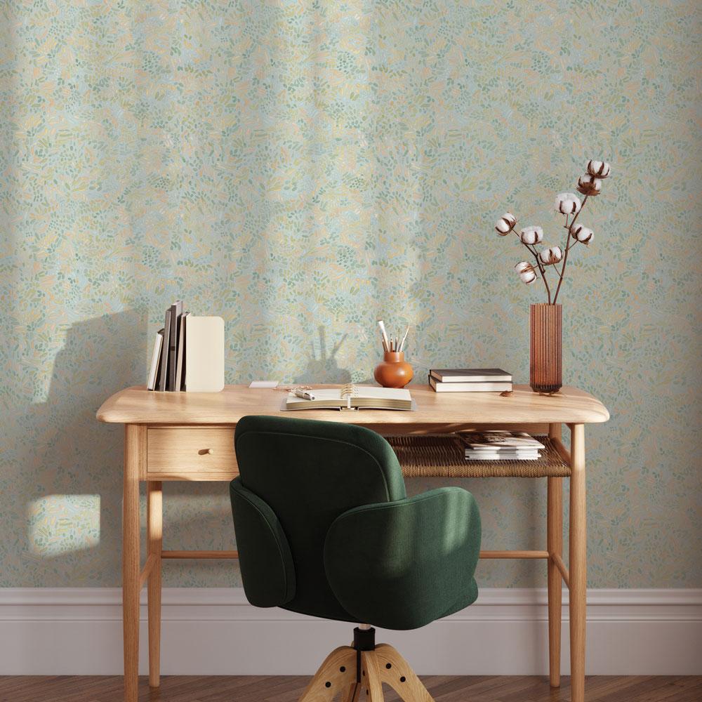DecoratorsBest Brushstrokes Blue Green Peel and Stick Wallpaper, 28 sq. ft.