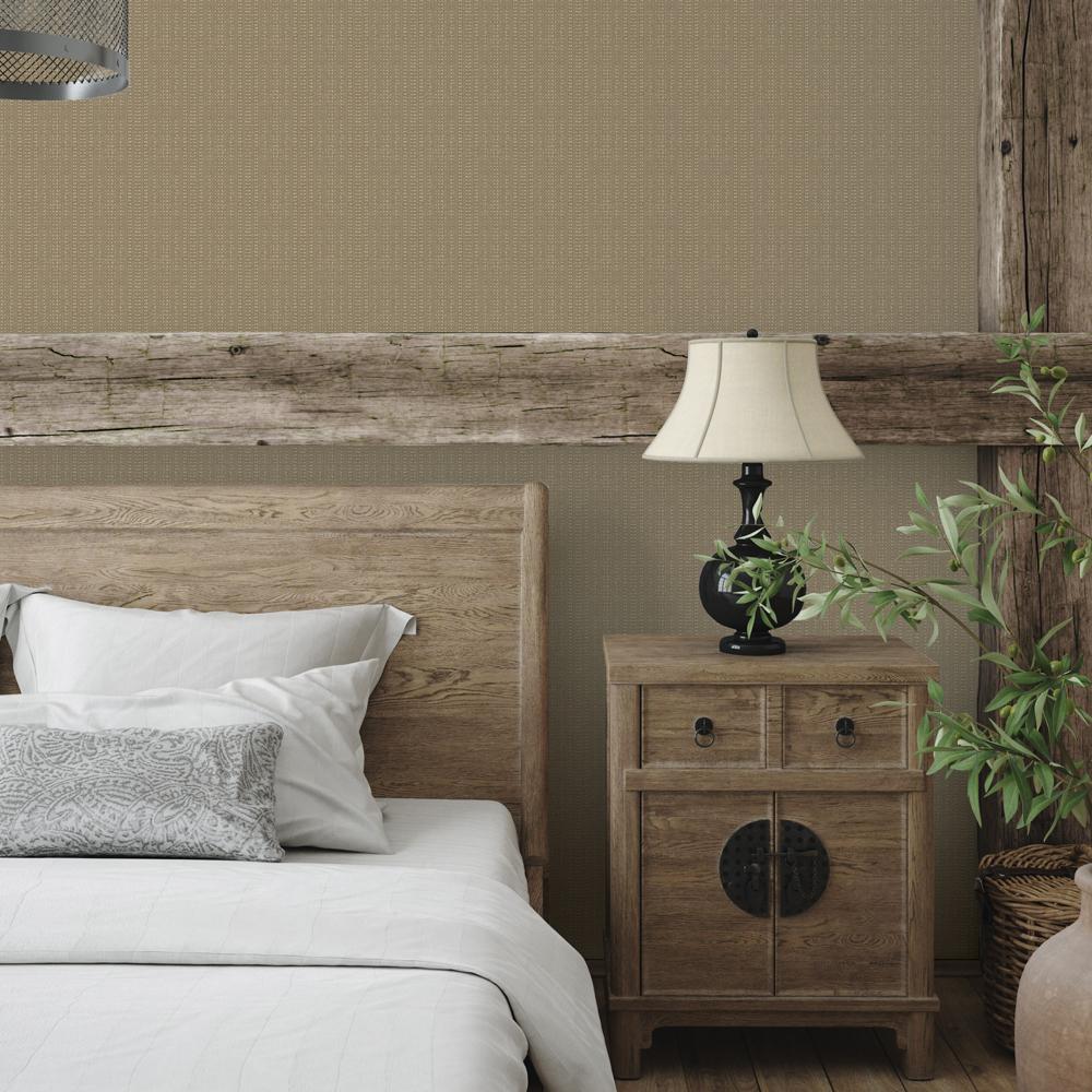 DecoratorsBest Stripe Tan Peel and Stick Wallpaper, 28 sq. ft.