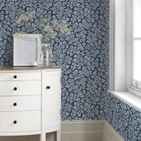 DecoratorsBest Victorian Garden Blue Peel and Stick Wallpaper, 28 sq. ft.