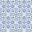 Tempaper Ornate Tile Blue Peel and Stick Wallpaper, 28 sq. ft.