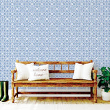 DecoratorsBest Ornate Tile Blue Peel and Stick Wallpaper, 28 sq. ft.