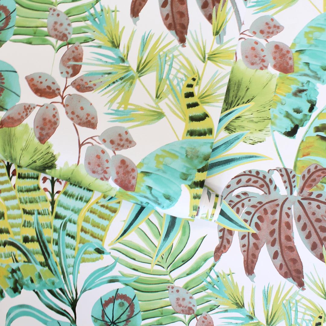 DecoratorsBest Tropical Medley Multi-Color Peel and Stick Wallpaper, 28 sq. ft.