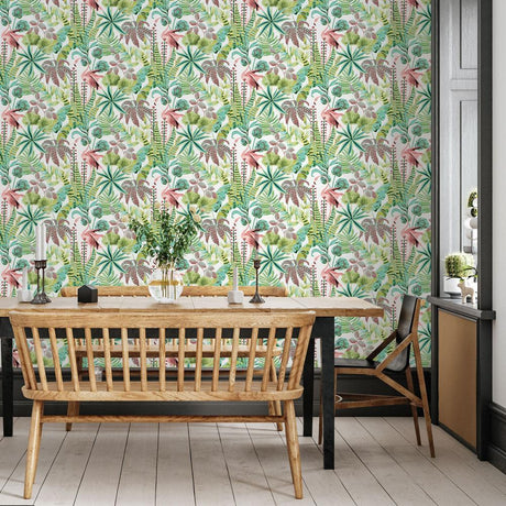 DecoratorsBest Tropical Medley Multi-Color Peel and Stick Wallpaper, 28 sq. ft.