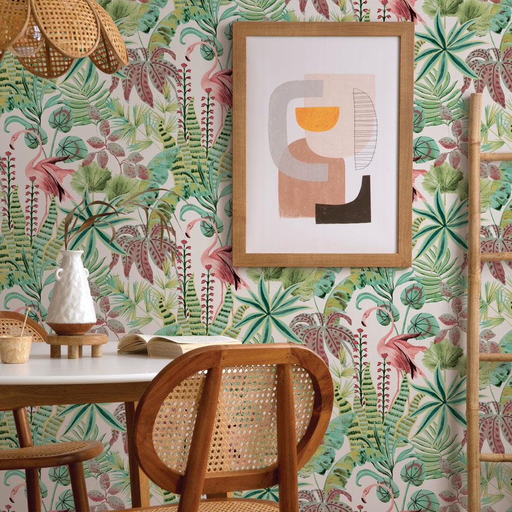 DecoratorsBest Tropical Medley Multi-Color Peel and Stick Wallpaper, 28 sq. ft.