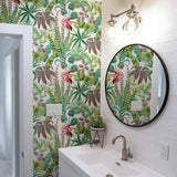 DecoratorsBest Tropical Medley Multi-Color Peel and Stick Wallpaper, 28 sq. ft.