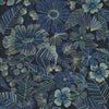 Decoratorsbest Peel And Stick Metallic Garden Blue Wallpaper