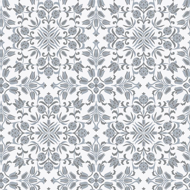 Tempaper Ornate Tile Grey Peel and Stick Wallpaper, 28 sq. ft.