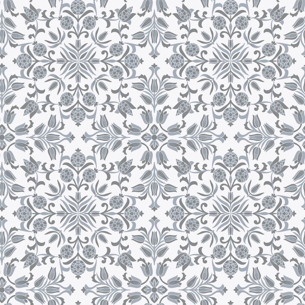 DecoratorsBest Ornate Tile Grey Peel and Stick Wallpaper, 28 sq. ft.