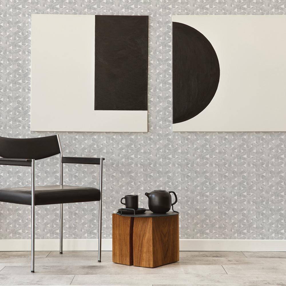 Dark Grey L And Stick Wallpaper